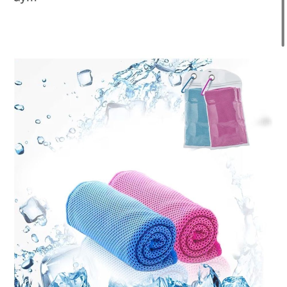 Cooling Towels Set in Blue and Pink